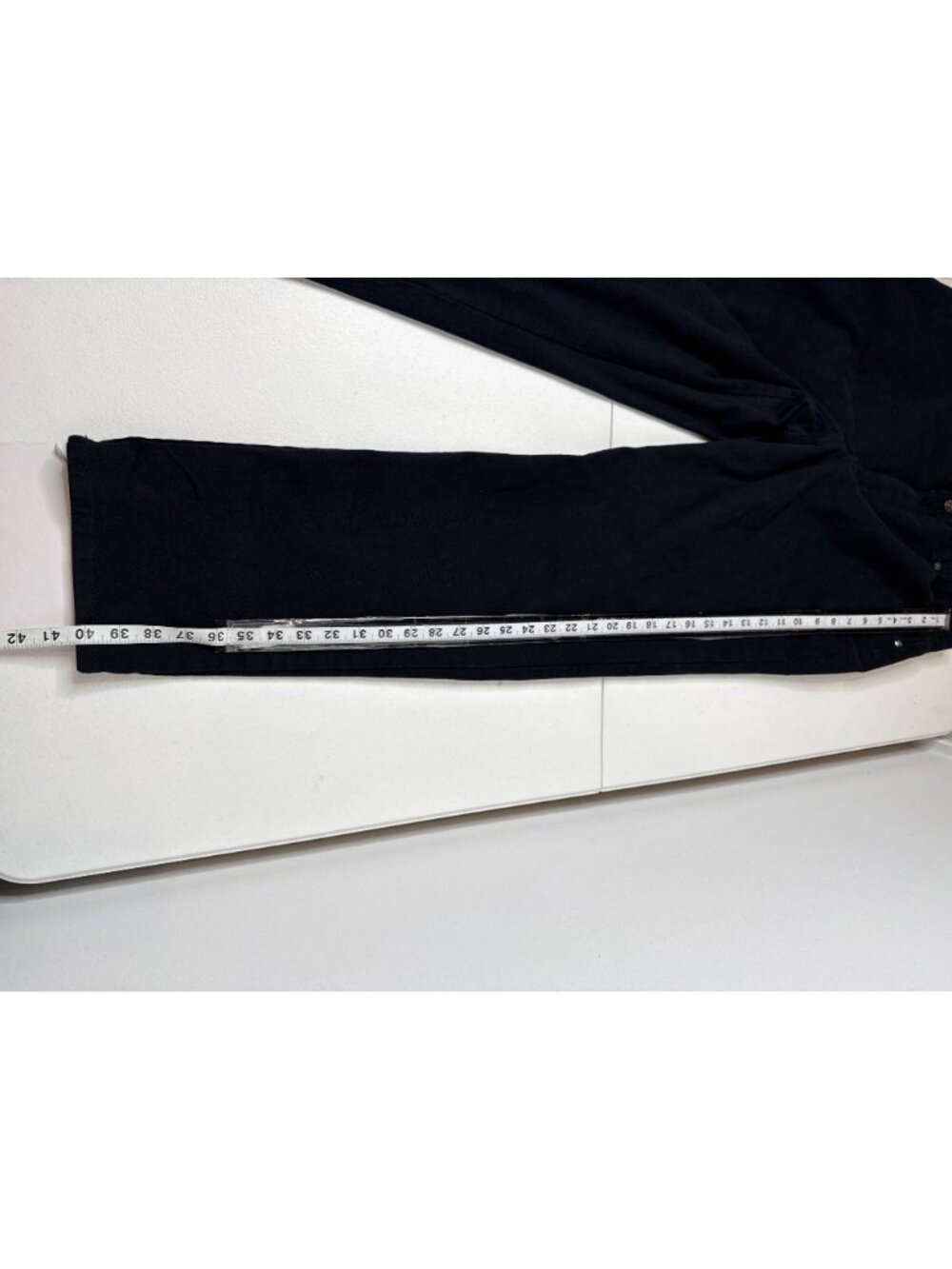 Gloria Vanderbilt Amanda Womens 16 Straight Leg Jeans Black Stretch Denim - Picture 6 of 9